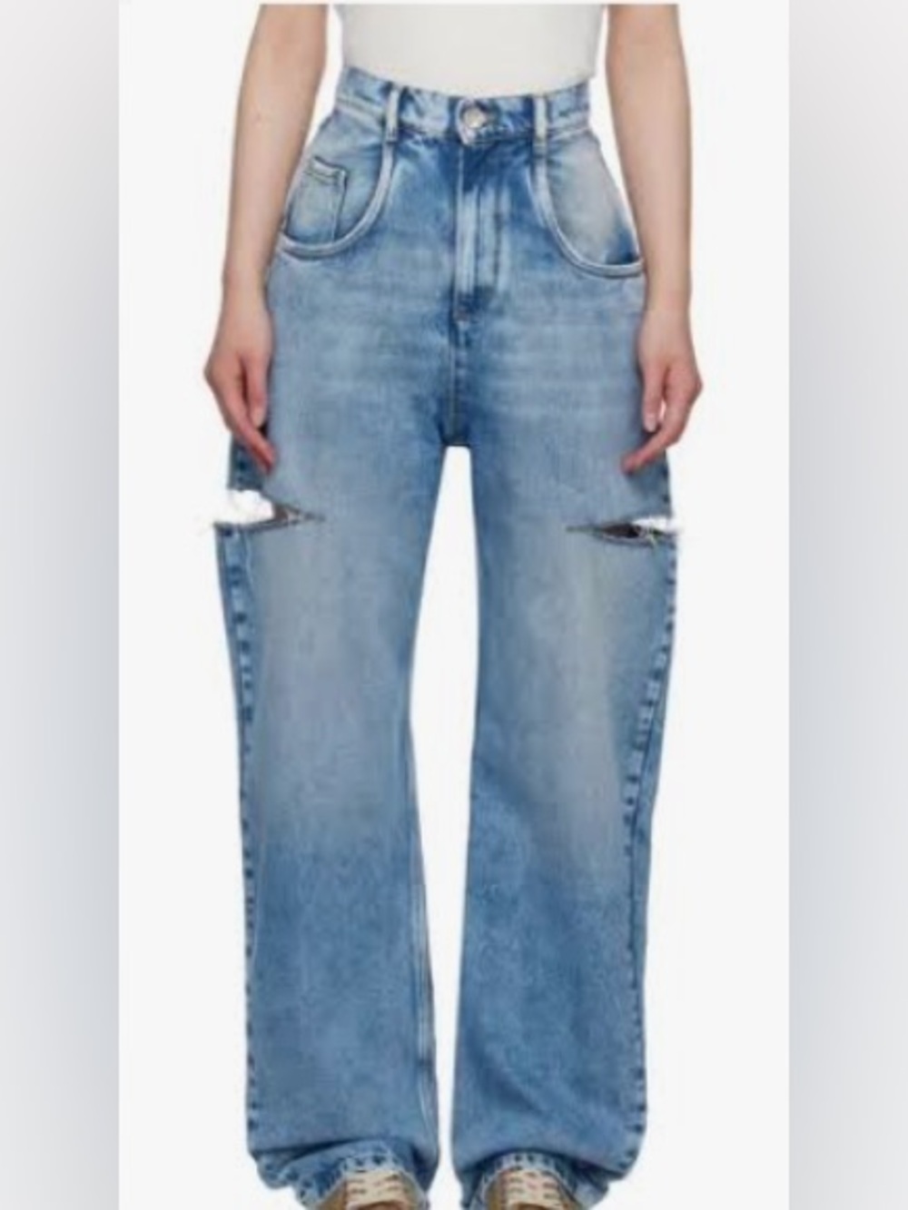 Maison Margiela Cutout High Rise wide-leg jeans